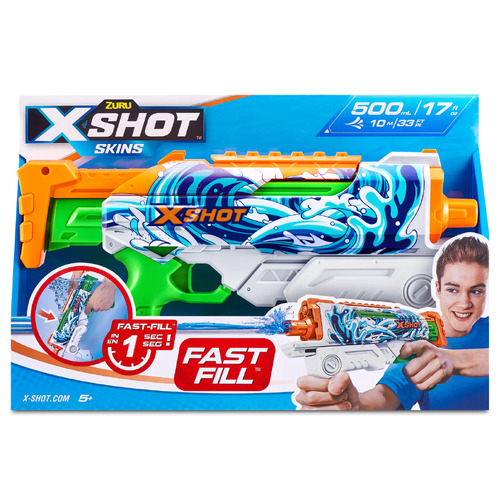 XSHOT Fast Fill Skins Hyperload Water Blaster -  Waves