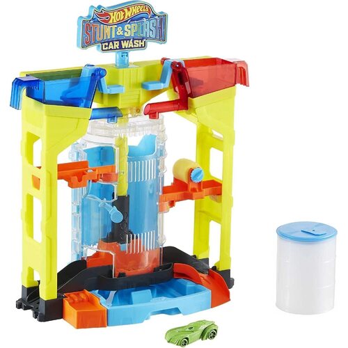 Hot Wheels Stunt & Splash Car Wash Playset HGH43