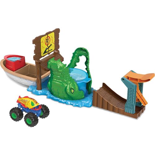 Hot Wheels Monster Trucks Colour Shifters Swamp Chomp Playset HGV14