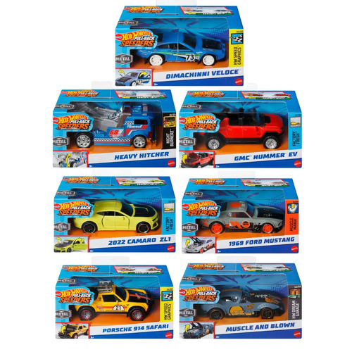 Hot Wheels Pull-Back Speeders Single Assorted MATHPR70