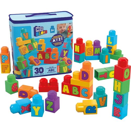 Mega Bloks ABC 30pc Building Bag HRR60