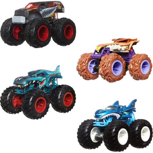 Hot Wheels Monster Trucks Fang Frenzy 4 Pack MATHLT73