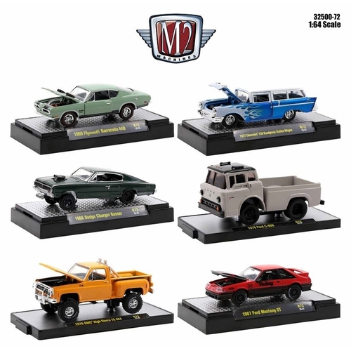 M2 Machines Auto Thentics Mix 72 1:64 Scale inc Acrylic case M232500