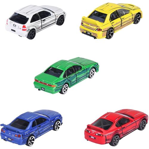 Majorette Japan Series Cell Shaded 1:64 Scale Cars Gift Pack 5pc 75302