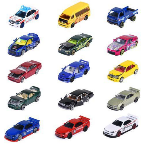 Majorette Japan Series 5 Pack with Tuning Parts 3 Mixes MJ75319 Assorted; One Supplied