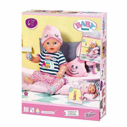 Baby Born Bath Bath Deluxe Sleepover 6pc Set For 43cm Doll