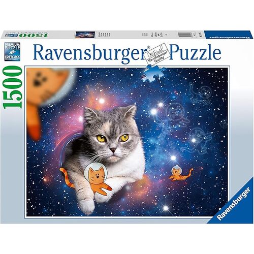 Ravensburger Cats Flying to Outer Space 1500pc Puzzle 17439