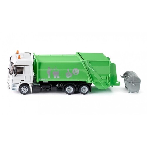 Siku Refuse Lorry, Garbage Truck Green - Mercedes Actros 1:50 Scale SI2938