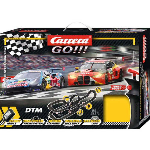 Carrera Go!!! 1:43 Scale Slot Car Set DTM Power Run 8.9m 72662543