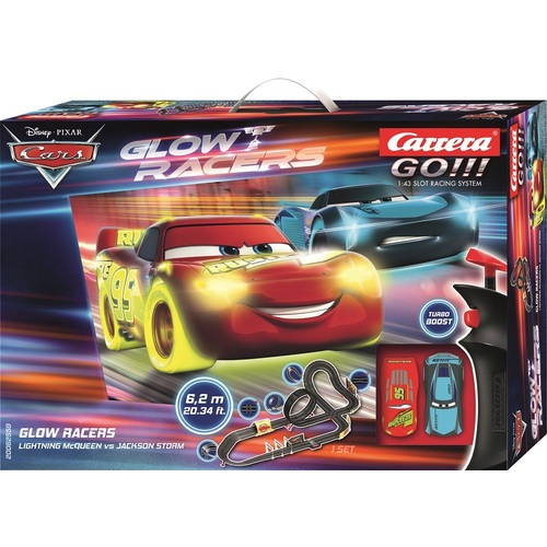 Carrera Go!!! 1:43 Scale Slot Car Set Disney Cars Glow Racers 72662559