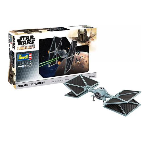 Revell Star Wars The Mandalorian Outland Tie Fighter Level 3 1:65 Scale Model Kit 06782 **