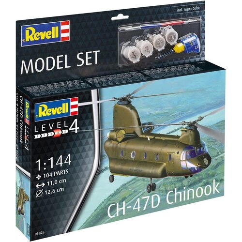 Revell Starter Set CH-47D Chinook 1:144 Scale Model Kit 63825