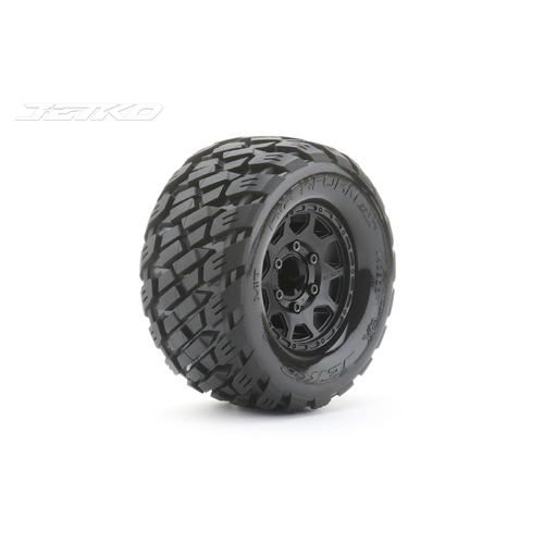 Jetko 1/10 MT 2.8 EX-ROCKFORM Tyres (Claw Rim/Black/Medium Soft/14mm) [2803CBMSGNB3]