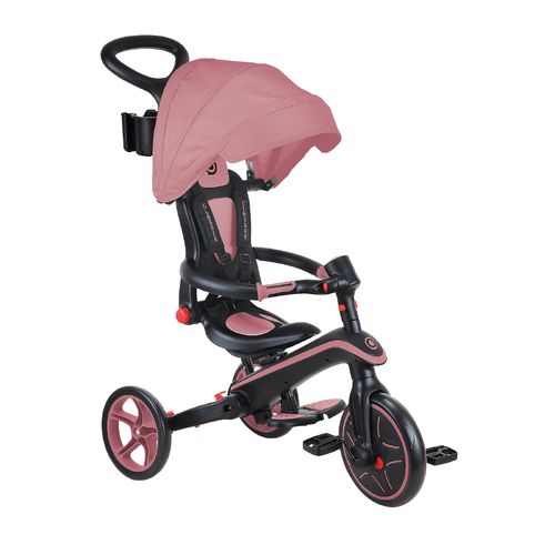 Globber Explorer FOLDABLE 4 in 1 Trike & Balance Bike - Deep Pastel Pink 732-210