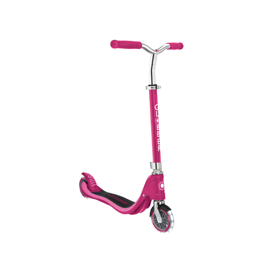 Globber Flow 125 Scooter with LED Light up Wheels - Ruby