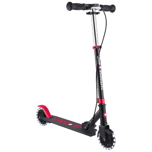 Globber Flow Element Junior Lights Scooter - Black/Red 729-102