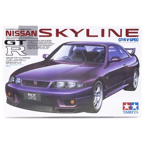 Tamiya 1995 Nissan Skyline GT-R V Spec 1:24 Scale Model Kit 24145