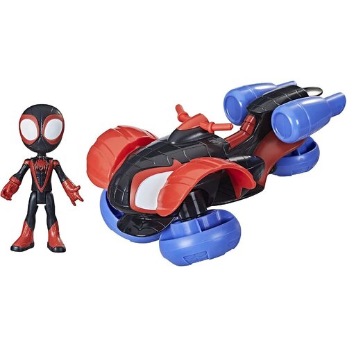 Hasbro Marvel Spidey & Friends Miles Morales: Spider-Man Change 'N Go Techno-Racer F1945