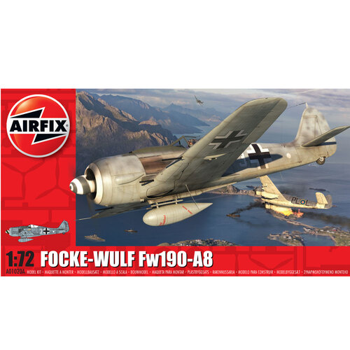 Airfix Model Kit Focke-Wulf Fw190-A8 1:72 Scale (Paint/Glue Not Included) A01020A