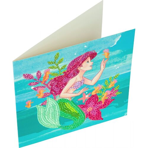 Craft Buddy Crystal Art DIY Card Kit - Disney Princess Little Mermaid CRB5490522