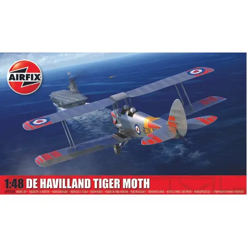 Airfix De Havilland Tiger Moth 1:48 Scale Model Kit A04104A