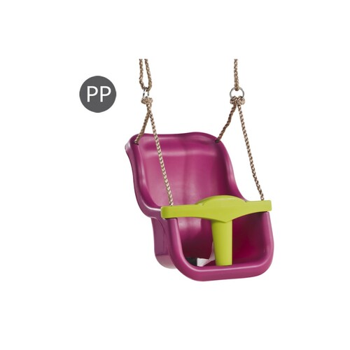 Baby Seat Luxe With Ropes Purple/Lime