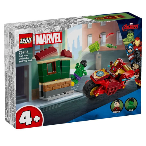 LEGO Marvel Avengers Iron with Bike and The Hulk 76287