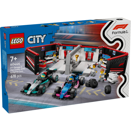 LEGO City F1 Garage & Mercedes-AMG & Alpine Cars 60444