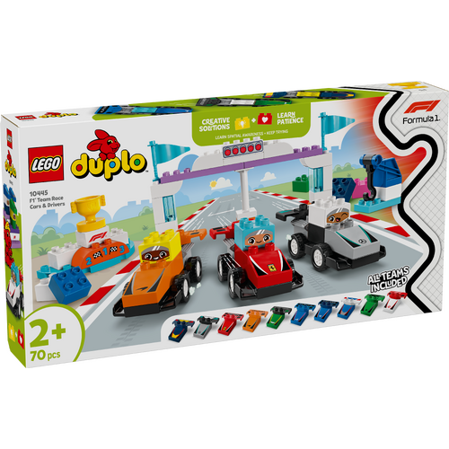 LEGO DUPLO F1 Team Race Cars & Drivers 10445