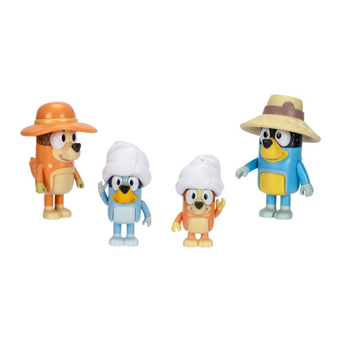 Bluey Series 11 Figurine 4 Pack - Family Holiday 17654