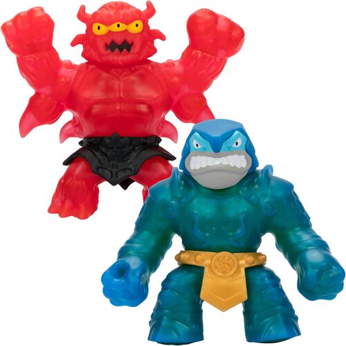 Heroes of Goo Jit Zu Stretch Strikers Stretchy Sir Thrashalot vs Crunchy Redback Figure Pack 42789