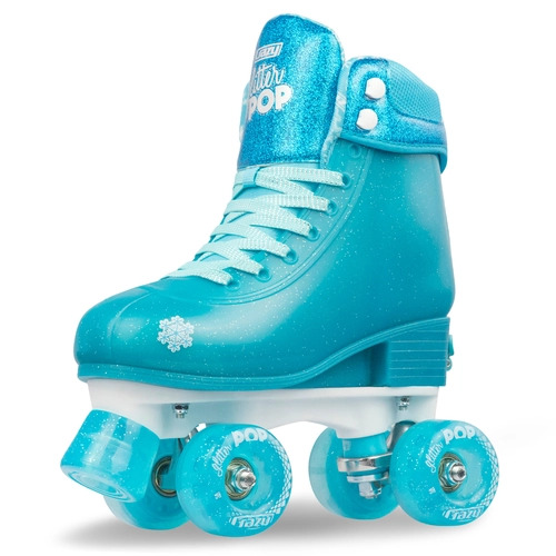 Crazy Skate Co. Adjustable Roller Skates Glitter Pop Teal Medium | 3-6