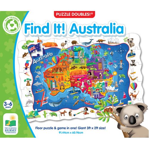 The Learning Journey Puzzle Doubles! Find It! Australia 50pc Puzzle Game 698112