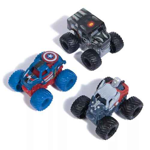 Monster Jam Marvel Mini Thor Captain America & Machine Vehicles SM6070229