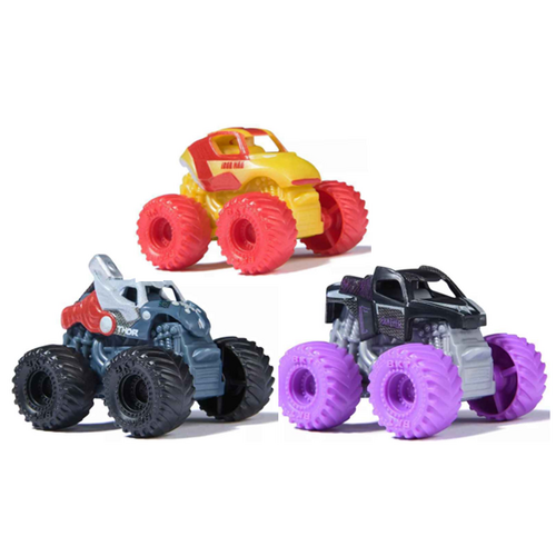 Monster Jam Marvel Mini Thor Black Panther & Iron Man Vehicles SM6070229