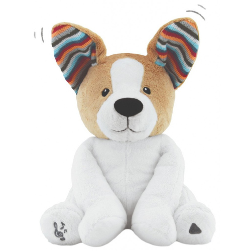 ZAZU Peek-a-Boo Soft Toy Dog with Flapping Ears & Sound ZADANNY