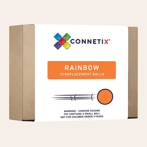 Connetix Magnetic Tiles Rainbow 12pk Replacement Balls