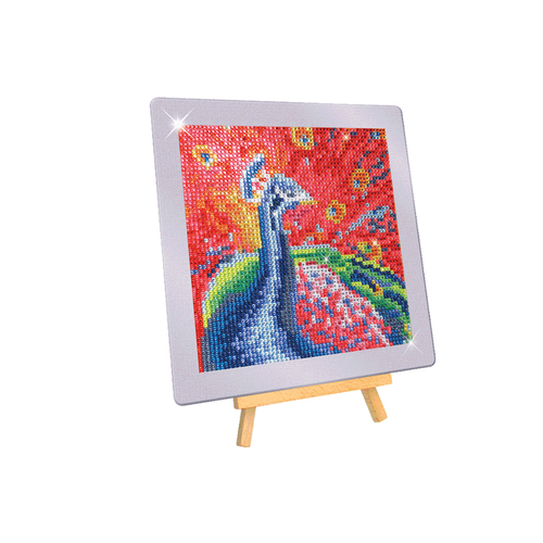 Small World Creative Crystal Gem Art Multi-Coloured Peacock CT1098