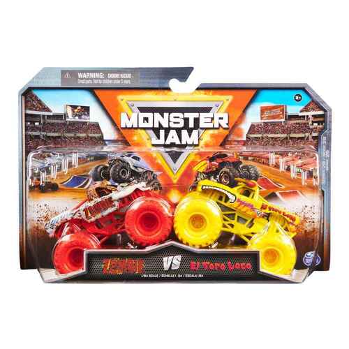 Monster Jam Zombie Vs El Toro Loco 1:64 Scale Diecast 2pk Toy Trucks SM6064128