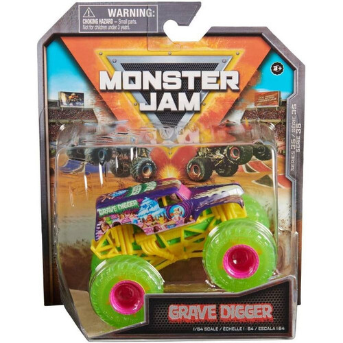 Monster Jam Series 35 Street Treats Grave Digger 1:64 Scale Diecast Toy Truck SM6044941