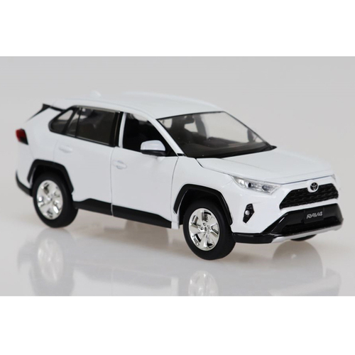 DDA Toyota RAV4 1:24 Scale diecast metal with lights & sounds WHITE DDA124002