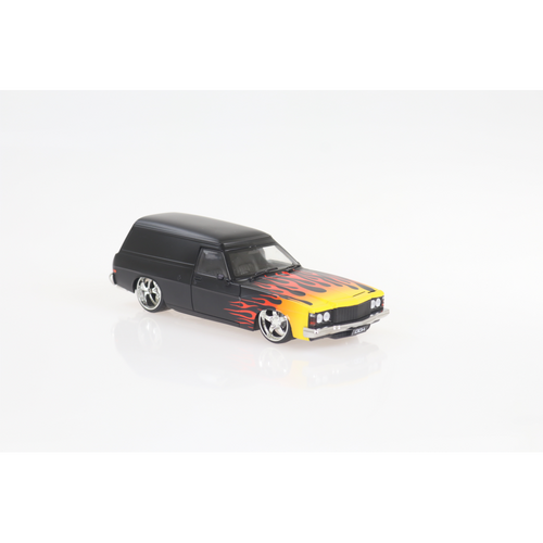 DDA Spectra Rides Black w/Flames HJ Holden Panelvan Custom 1:24 Scale Light up Vehicle DDALU16