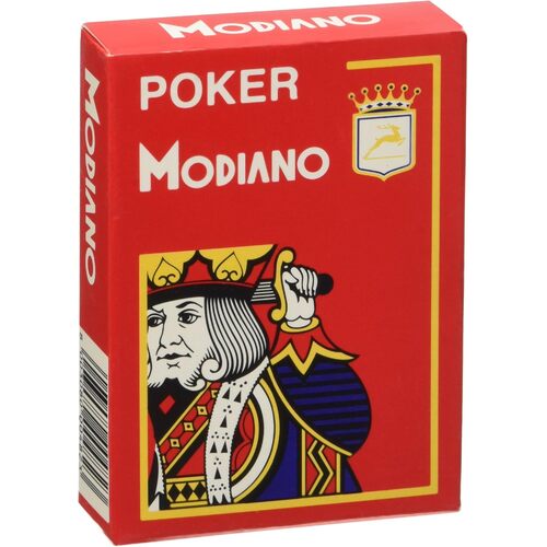 Modiano Texas Poker Hold Em' Jumbo Index Playing Cards Red MOD5464