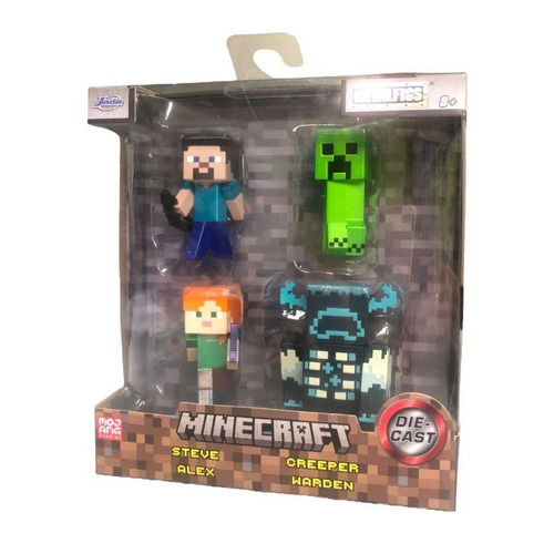 Jada Minecraft 2.5" MetalFigs 4pk 34337