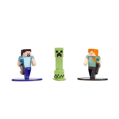 Minecraft Nano MetalFig 3pk (Diecast Action Figures) 35689