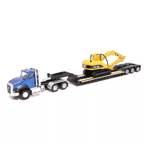 CAT CT660 Day Cab Tractor w/ Lowboy Trailer & 315C L Hydraulic Excavator 1:87 Scale 84415