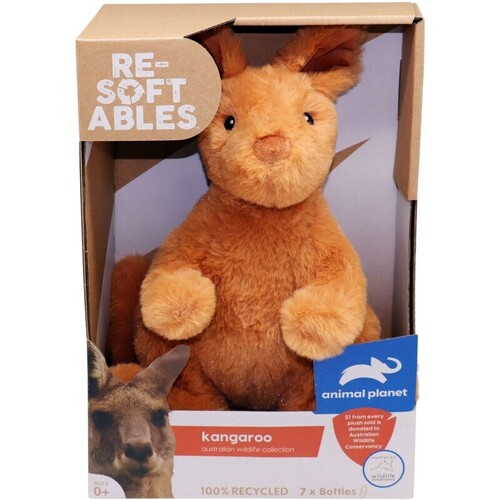 Resoftables Animal Planet Kangaroo 10" Plush 20258