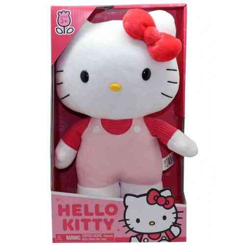 Hello Kitty Medium Plush Pink Overalls 24408