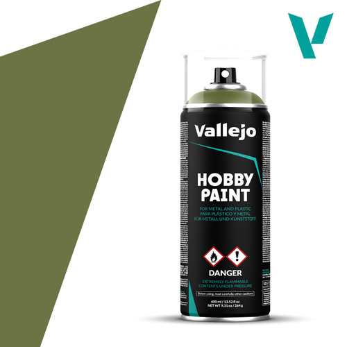 Vallejo Aerosol 400ml Hobby Spray Paint - 28027 Goblin Green 