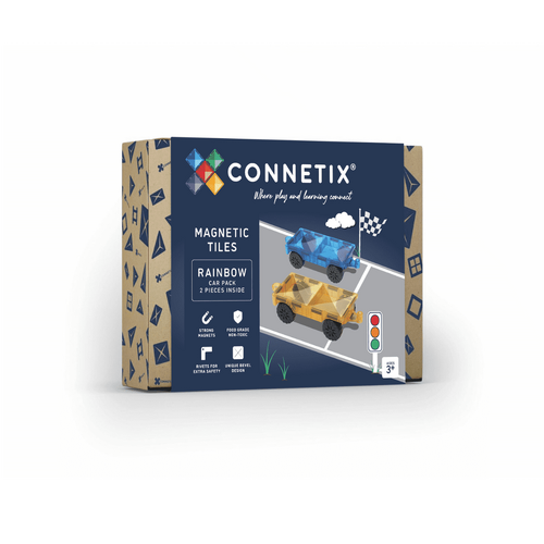 Connetix Magnetix Tiles Rainbow Car Pack 2pcs